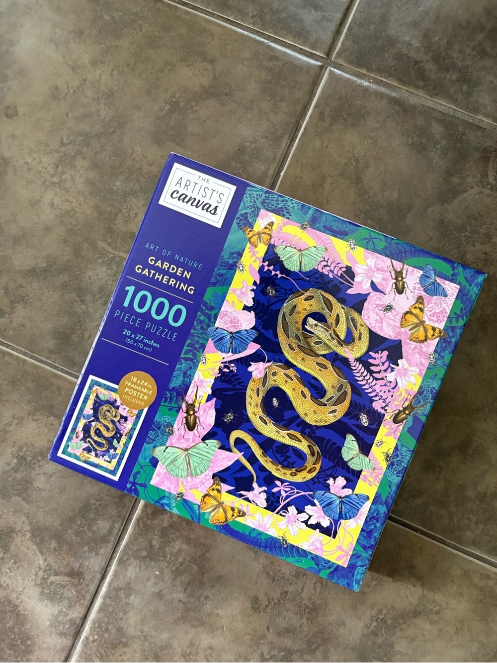 Garden Gathering 1000-Piece Puzzle - Blue & Yellow